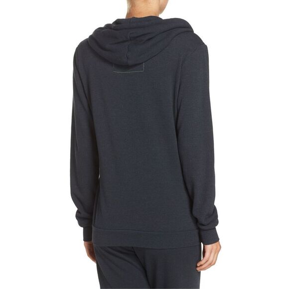 Aviator Nation Women's Black 5 Stripe Full Zip Hoodie Sweatshirt 2XL NWOT J004 - Picture 4 of 11